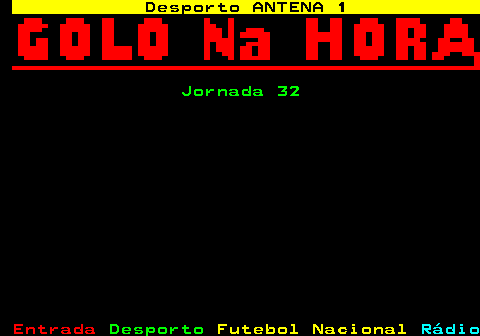 407.1. Desporto ANTENA 1. Jornada 32.