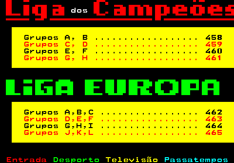 457.1. dos. Grupos A, B . 458. Grupos C, D . 459. Grupos E, F . 460. Grupos G, H . 461. Grupos A,B,C . 462. Grupos D,E,F . 463. Grupos G,H,I . 464. Grupos J,K,L . 465.